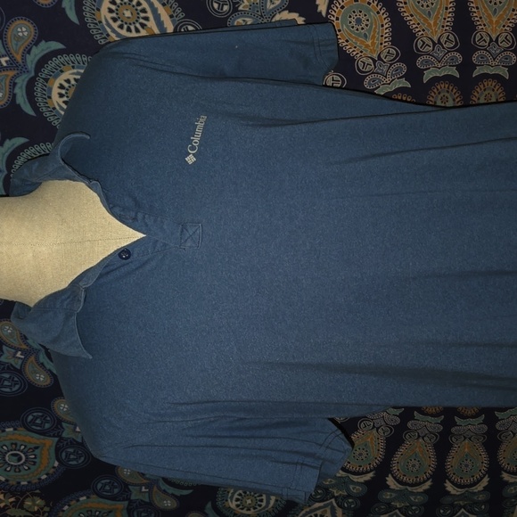 Columbia XL omni-wick polo tshirt. Blue - Picture 4 of 7